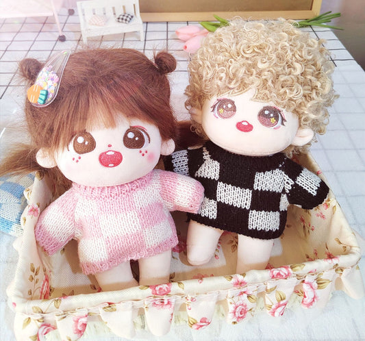 20cm Cotton Doll-Round Neck Knitted Sweater Square