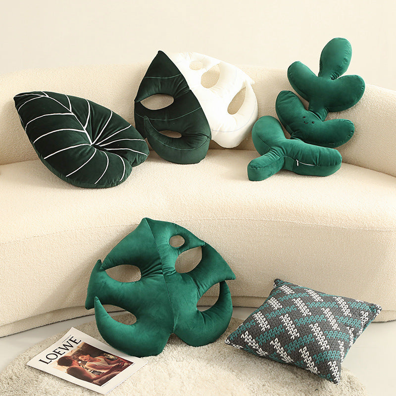 Greenery Leaf Plant Soft Pillow