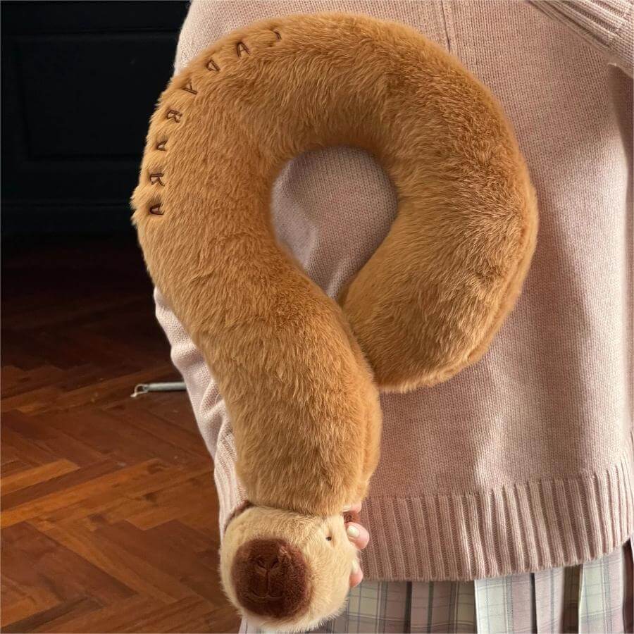 40cm Cartoon Creative Kapybara Question Mark Shape Pillow