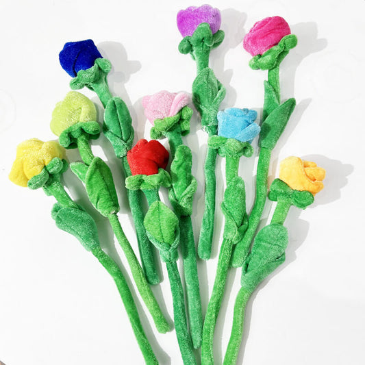 Plush Roses Realistic Flowering Plants