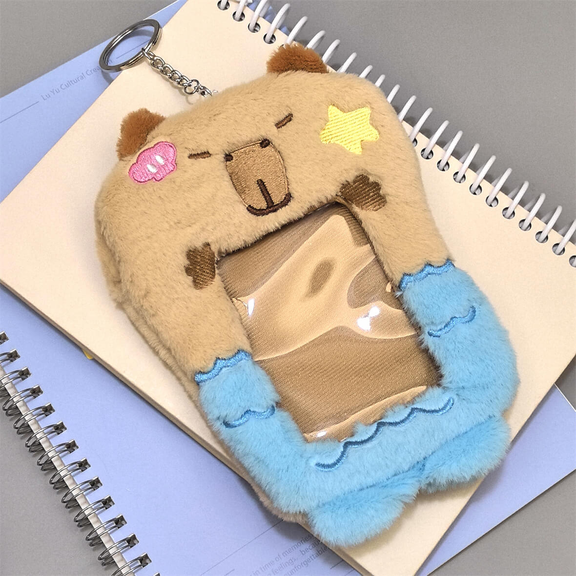 Cute Kapybara Plush ID Holder Card Holder