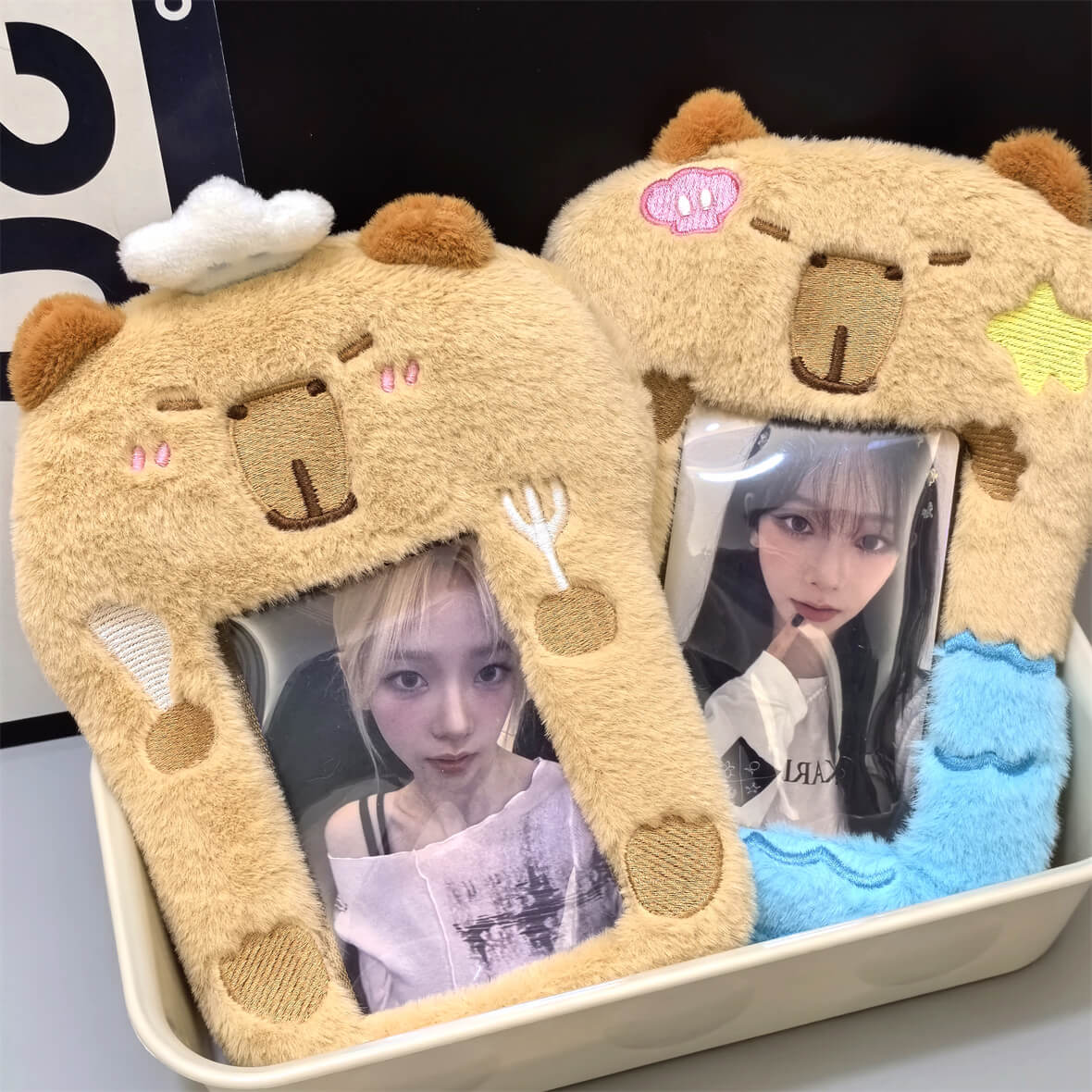 Cute Kapybara Plush ID Holder Card Holder