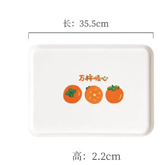 Household Put Tea Cup Water Cup Storage Fruit Dinner Plate Tray