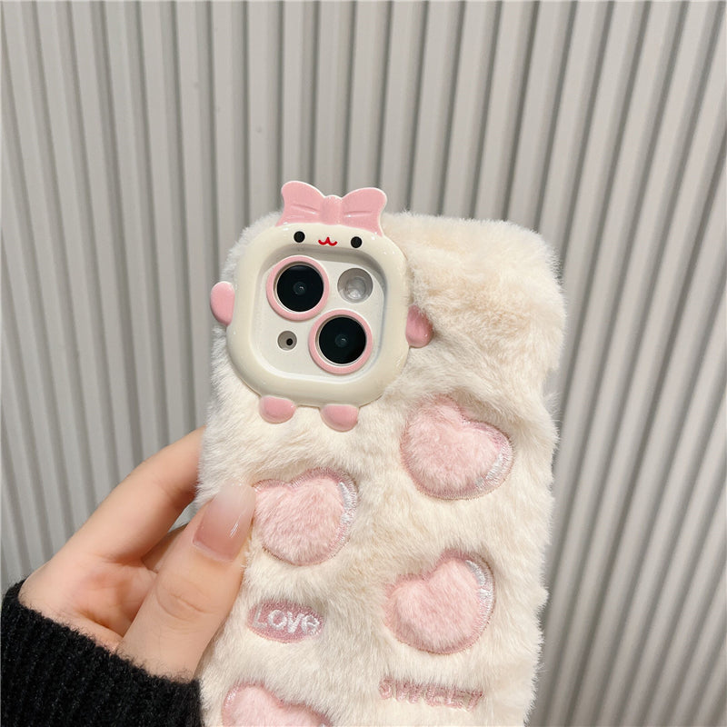 Furry&Fashion Embroidery Love Case For IPhone