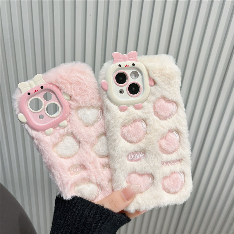 Furry&Fashion Embroidery Love Case For IPhone