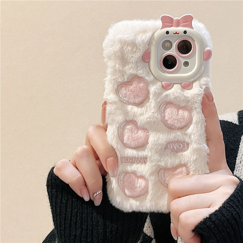 Furry&Fashion Embroidery Love Case For IPhone