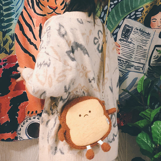 Emotional Bread Cushion Cute Toast Emoji Cushion