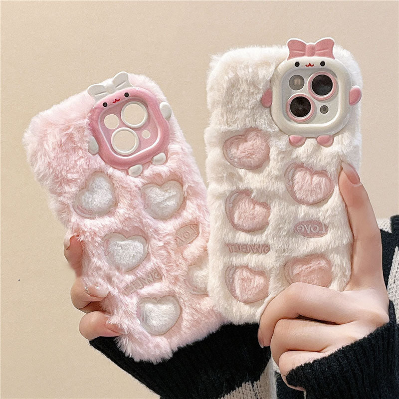 Furry&Fashion Embroidery Love Case For IPhone