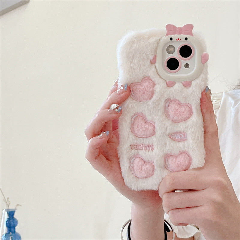 Furry&Fashion Embroidery Love Case For IPhone