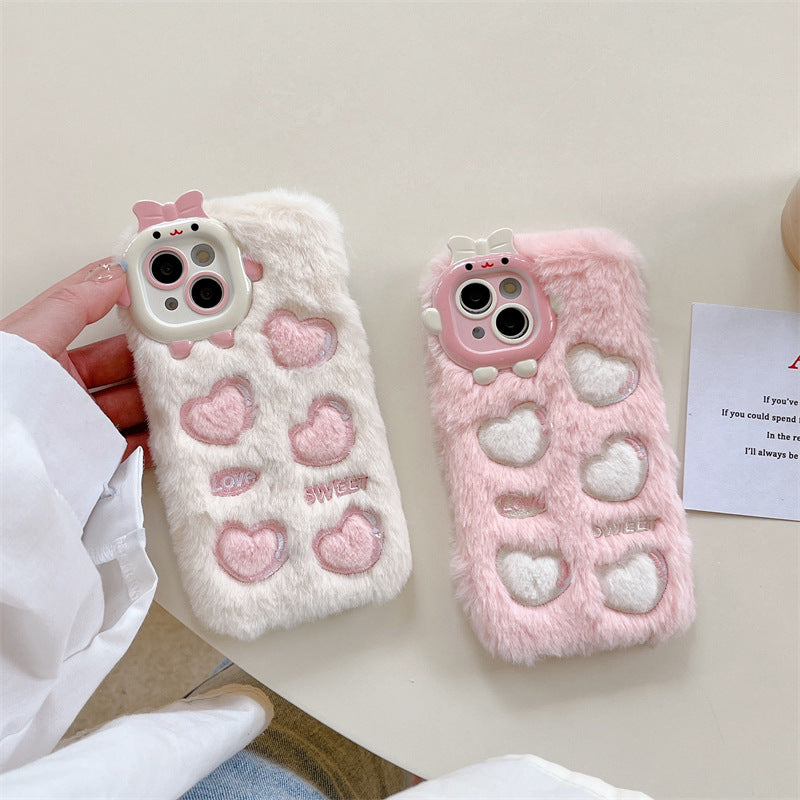 Furry&Fashion Embroidery Love Case For IPhone