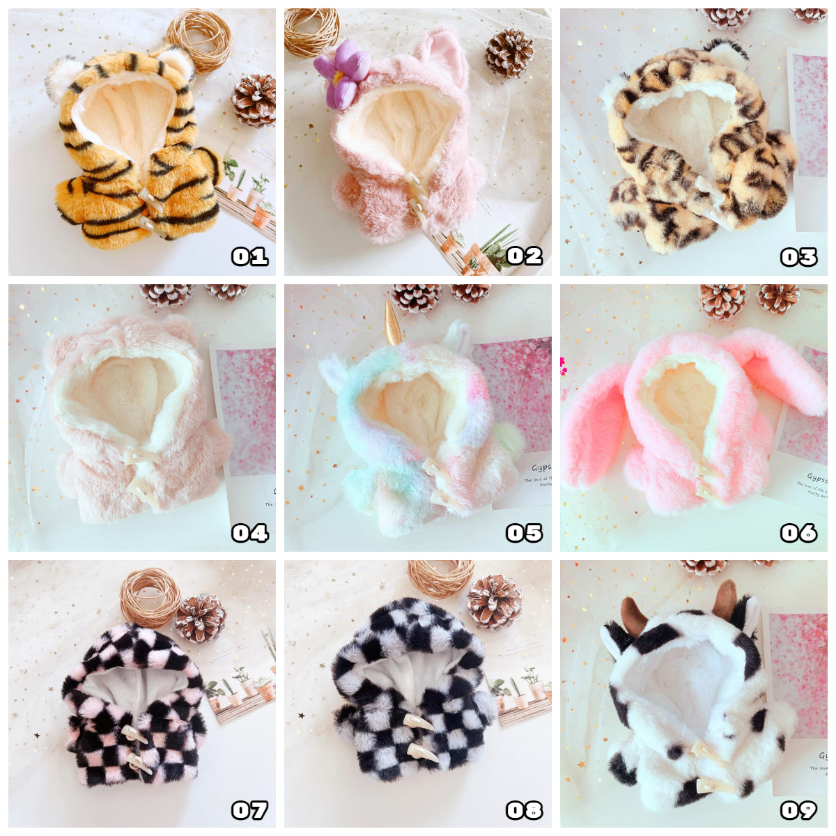 In Stock Plush Coat Collection For 20cm Cotton Dolls(9 Styles)