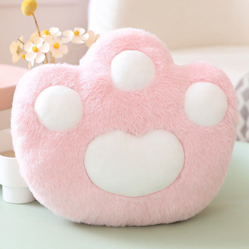 25*30CM Colorful Cat Paw Hand Warmer Nap Pillow