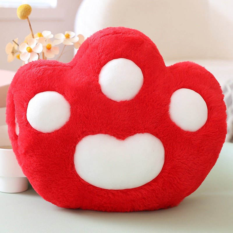 25*30CM Colorful Cat Paw Hand Warmer Nap Pillow