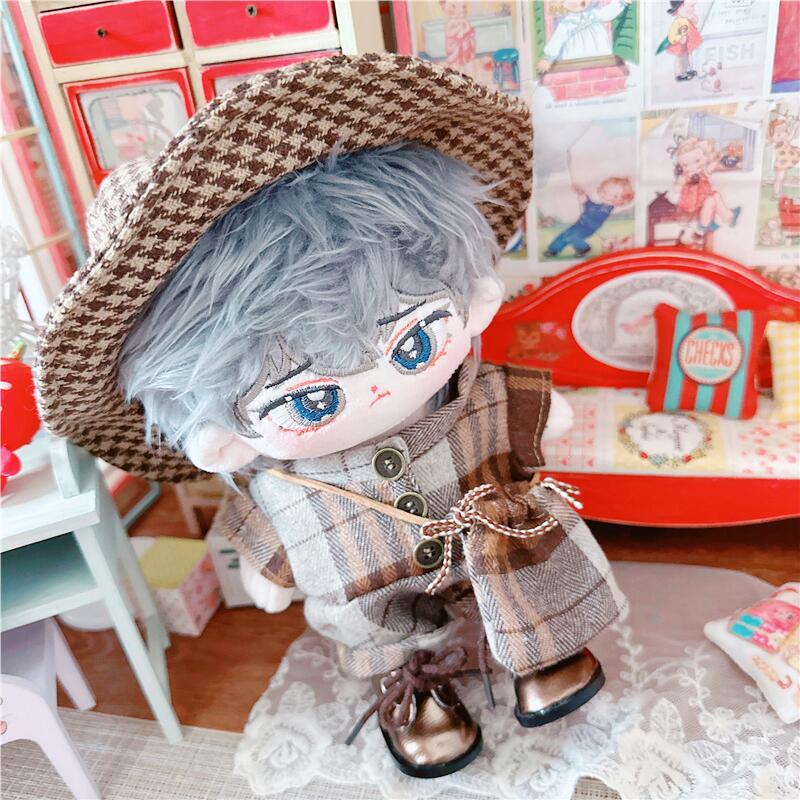 20cm Cotton Doll-Vintage Plaid Set