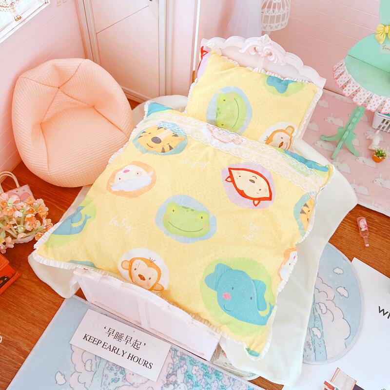 Cotton Doll Bedding Three-piece Set，Quilts Bed sheets Pillow