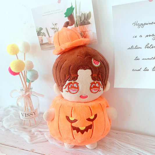 20cm Cotton Doll Halloween Pumpkin Clothes And Hat