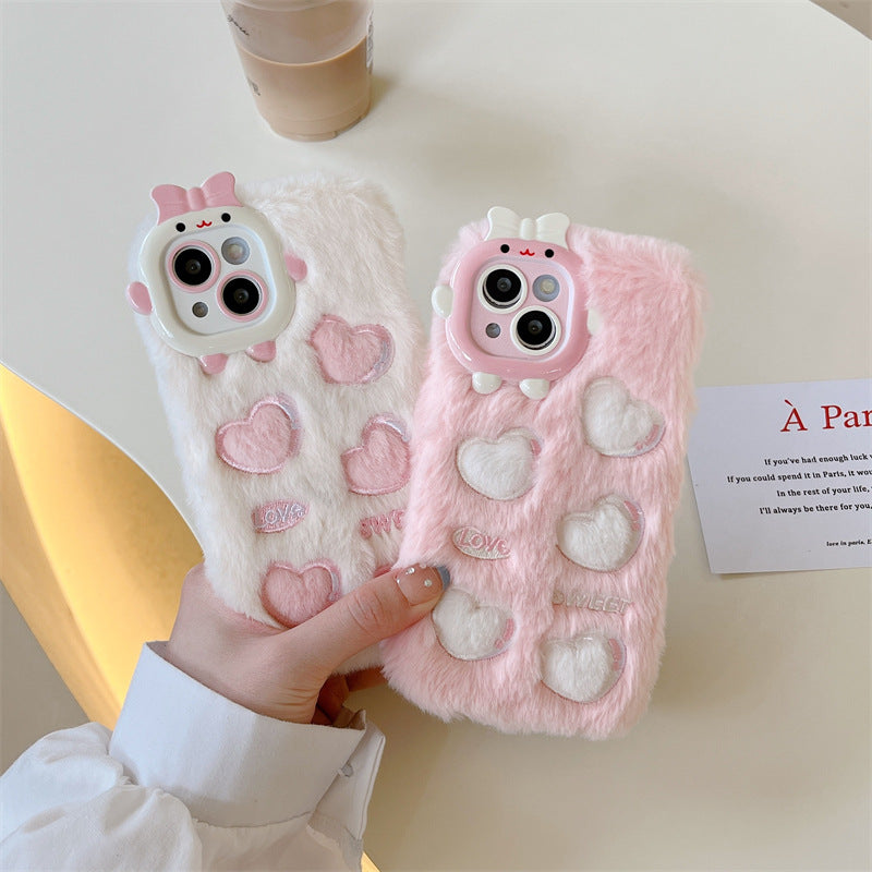 Furry&Fashion Embroidery Love Case For IPhone