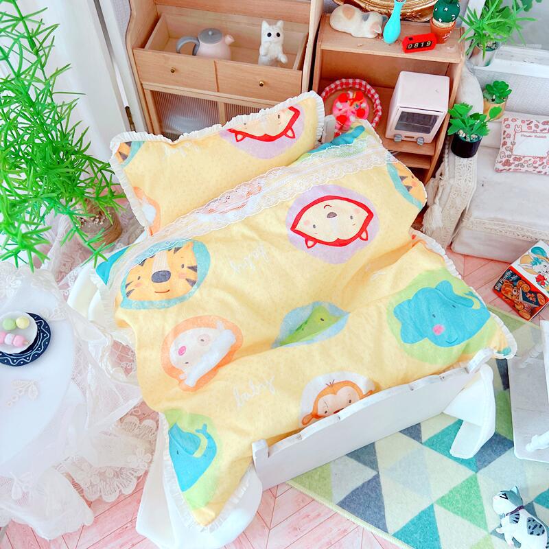 Cotton Doll Bedding Three-piece Set，Quilts Bed sheets Pillow