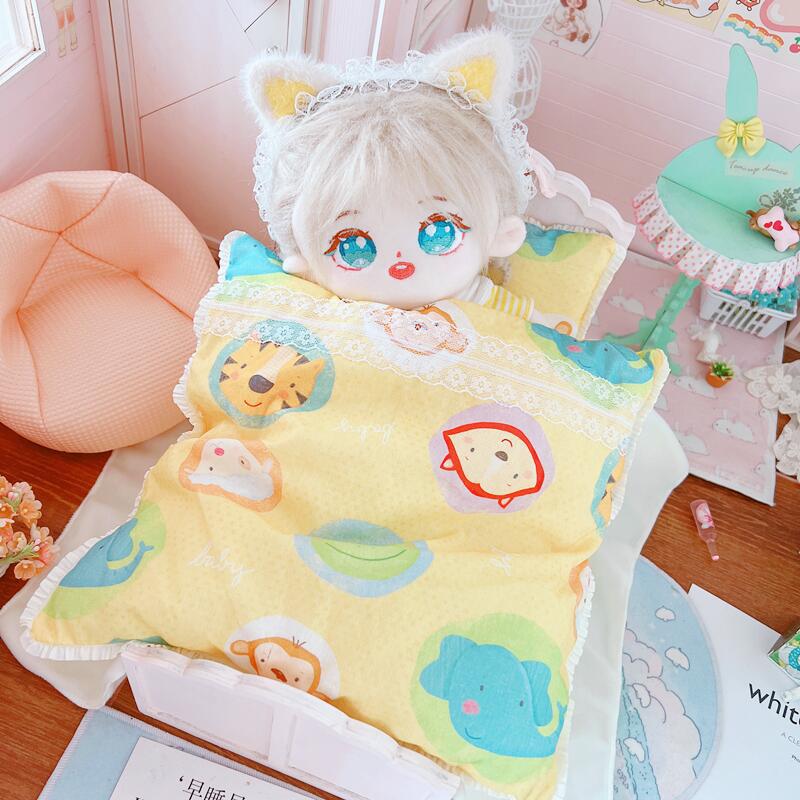 Cotton Doll Bedding Three-piece Set，Quilts Bed sheets Pillow