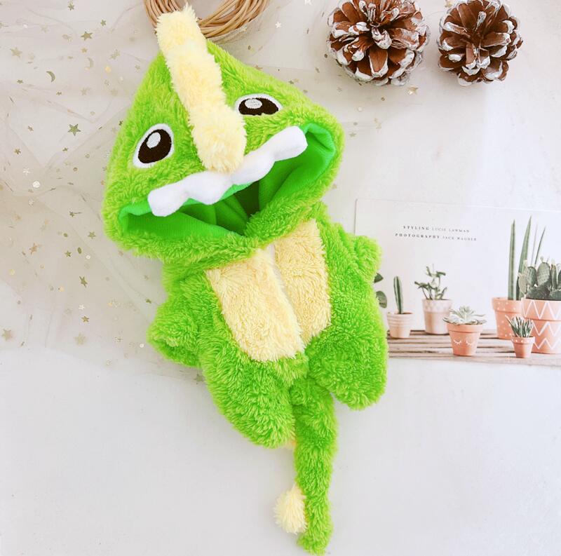 Cotton Suede Green Dinosaur Onesie 20cm Set / Cotton Doll Replacement Set