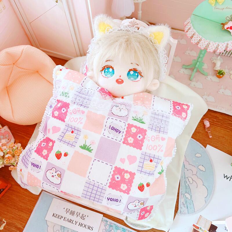 Cotton Doll Bedding Three-piece Set，Quilts Bed sheets Pillow