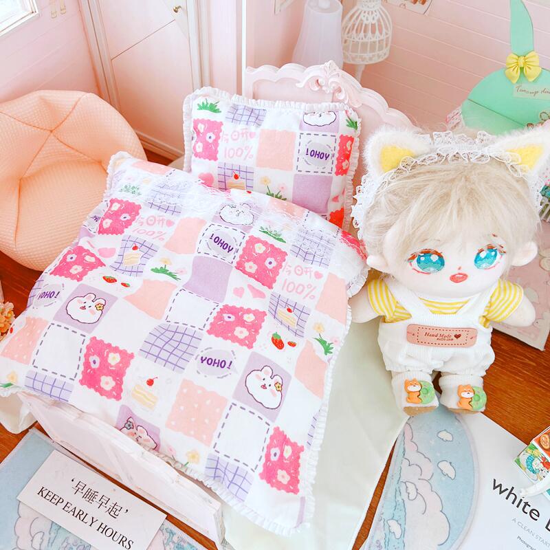 Cotton Doll Bedding Three-piece Set，Quilts Bed sheets Pillow