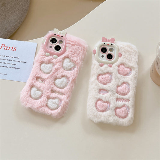 Furry&Fashion Embroidery Love Case For IPhone