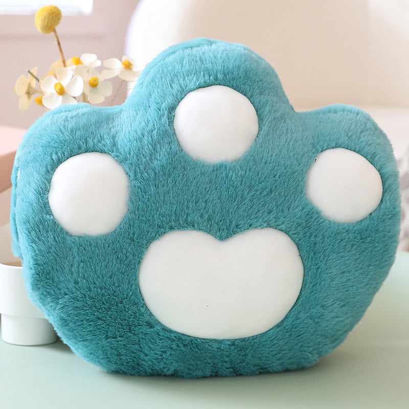 25*30CM Colorful Cat Paw Hand Warmer Nap Pillow