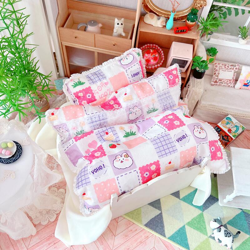 Cotton Doll Bedding Three-piece Set，Quilts Bed sheets Pillow