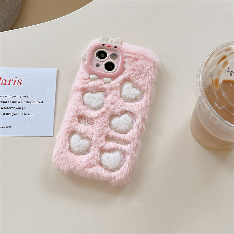 Furry&Fashion Embroidery Love Case For IPhone