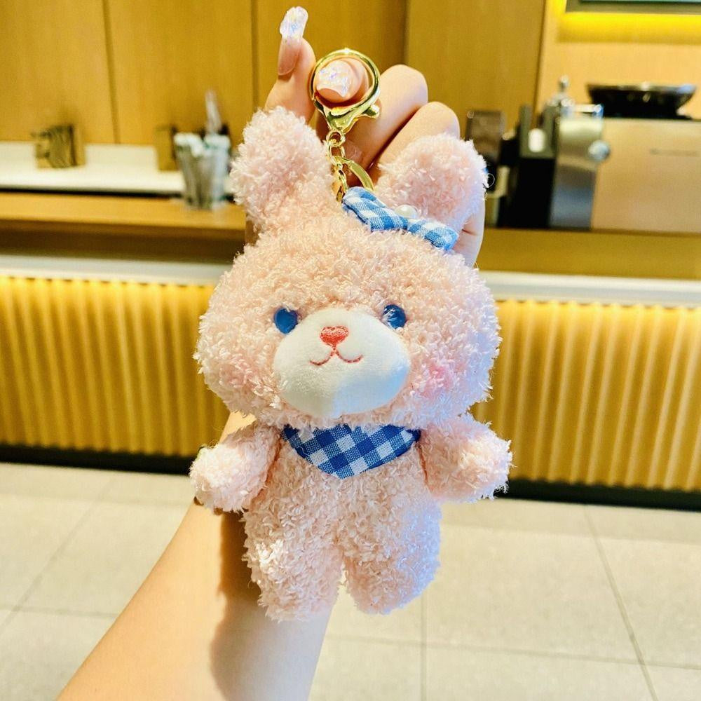 Cute Plush  Bear Rabbit  Keychain Schoolbag Pendant