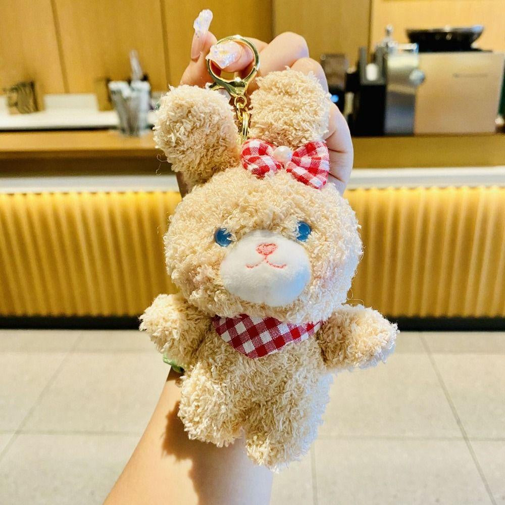 Cute Plush  Bear Rabbit  Keychain Schoolbag Pendant