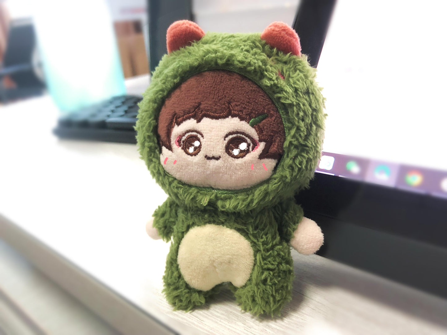 10cm Plush Doll With Furry Removable Clothes,Free shipping